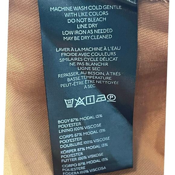 Anthropologie Sleeveless V-Neck Pinafore Romper Size Medium in Brown NEW - Picture 9 of 10